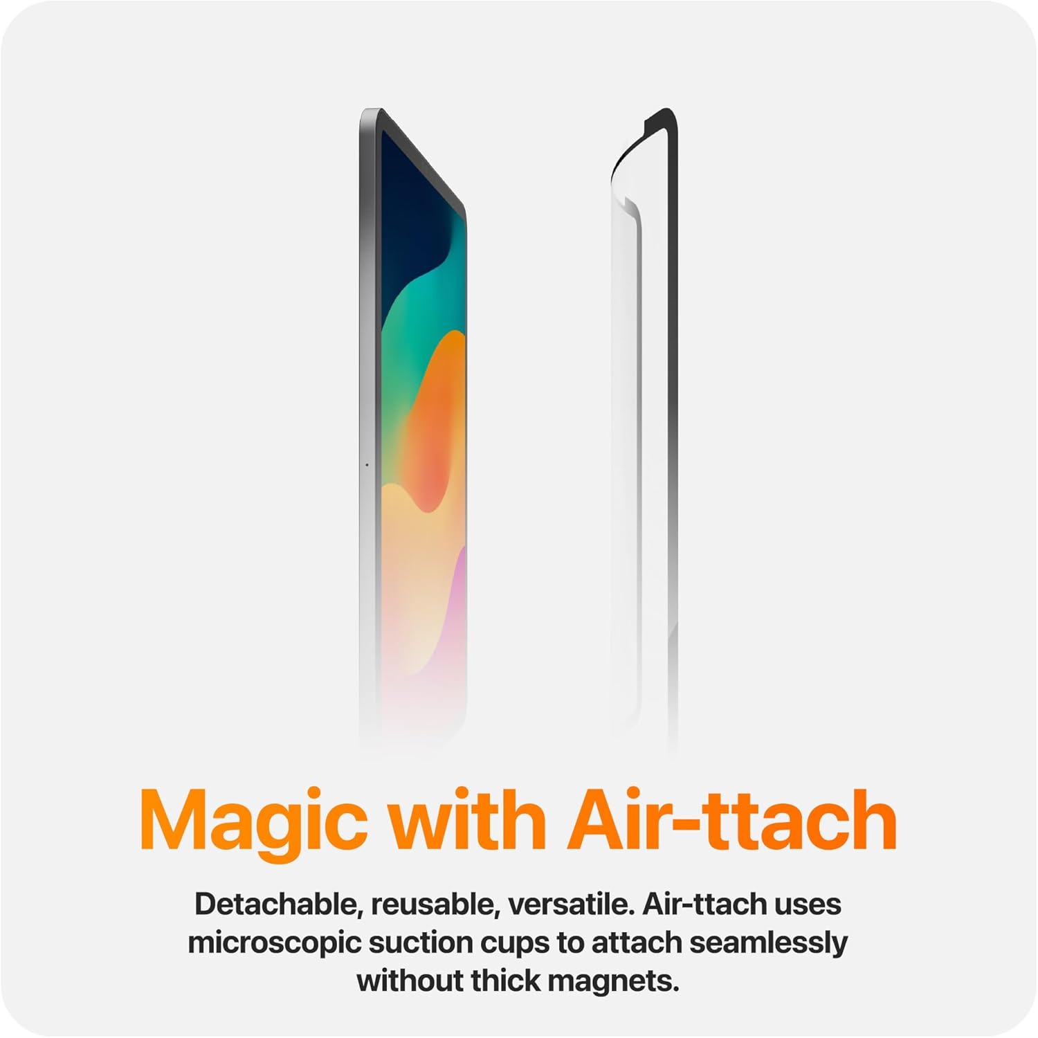 UPPERCASE GhostPaper Air Premium Detachable Paper Feel Writing Sketching Surface Screen Protector, Air-ttach Nano Suction Mounting, Compatible with iPad Pro 11" M5/M4 (2025 2024) - Image 2